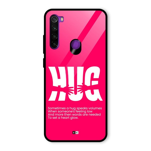 Hug Speaks Glass Back Case for Redmi Note 8