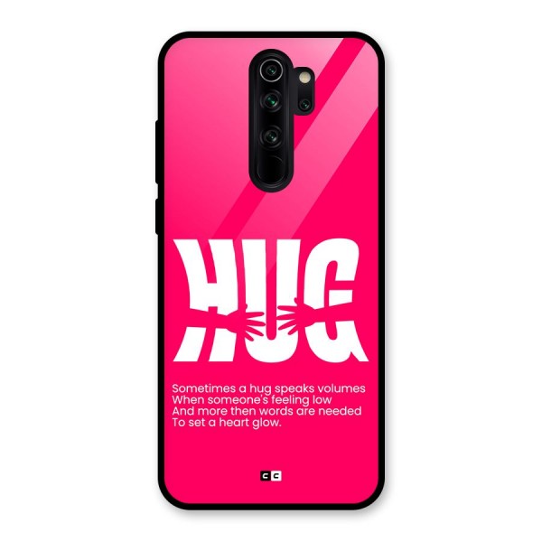 Hug Speaks Glass Back Case for Redmi Note 8 Pro