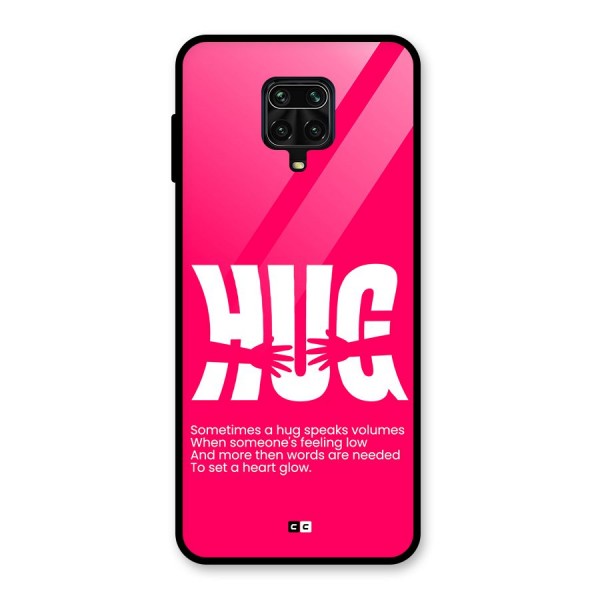 Hug Speaks Glass Back Case for Redmi Note 9 Pro Max