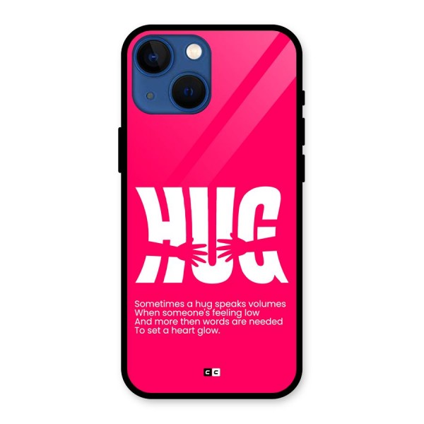 Hug Speaks Glass Back Case for iPhone 13 Mini