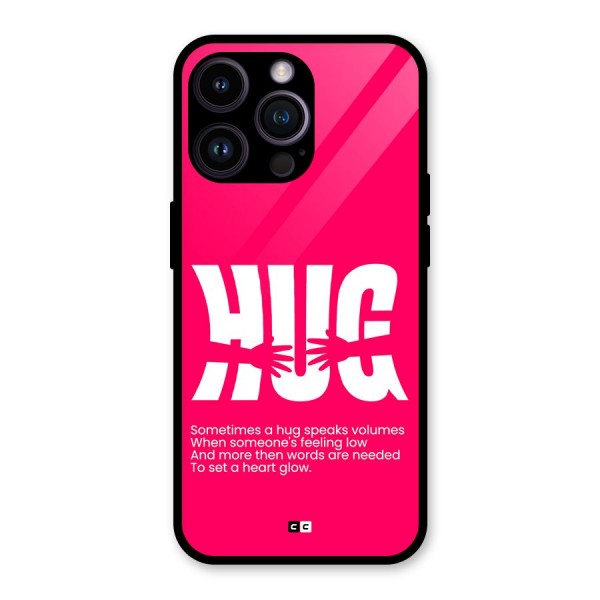 Hug Speaks Glass Back Case for iPhone 14 Pro Max