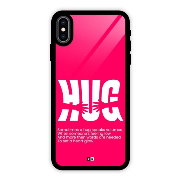 Hug Speaks Glass Back Case for iPhone XS Max