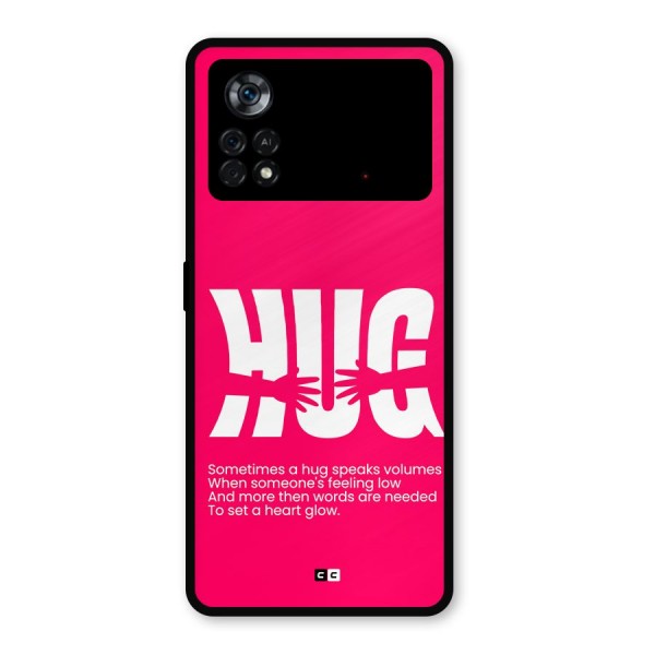 Hug Speaks Metal Back Case for Poco X4 Pro 5G
