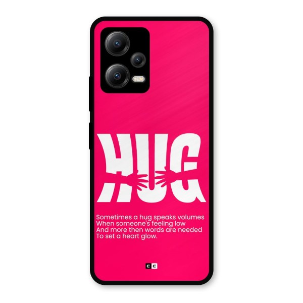 Hug Speaks Metal Back Case for Poco X5
