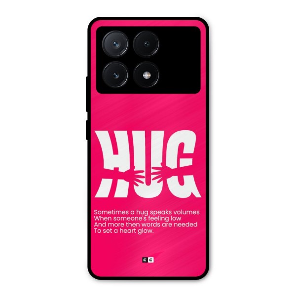 Hug Speaks Metal Back Case for Poco X6 Pro