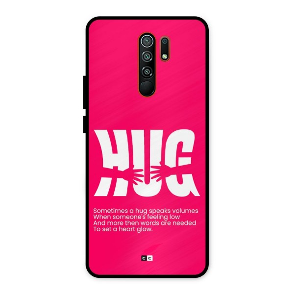 Hug Speaks Metal Back Case for Redmi 9 Prime