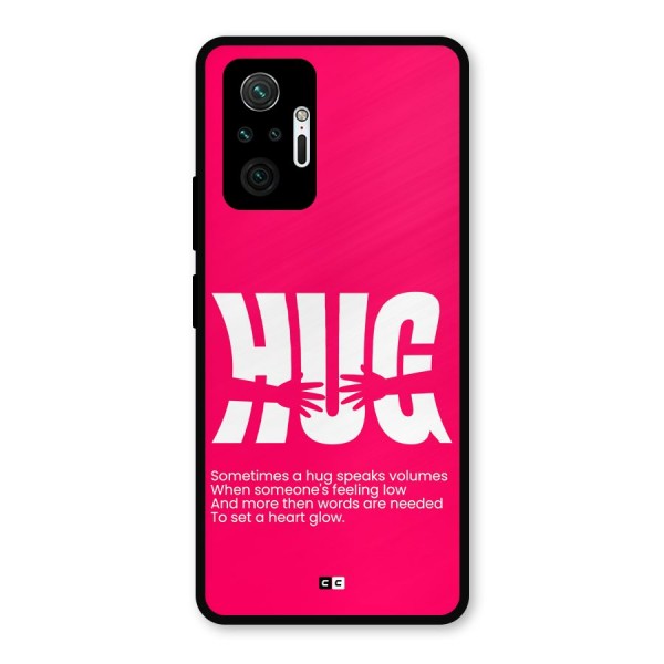 Hug Speaks Metal Back Case for Redmi Note 10 Pro Max