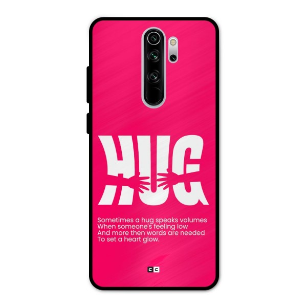 Hug Speaks Metal Back Case for Redmi Note 8 Pro
