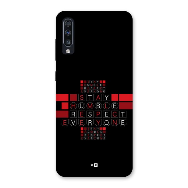 Humble Respect Back Case for Galaxy A70