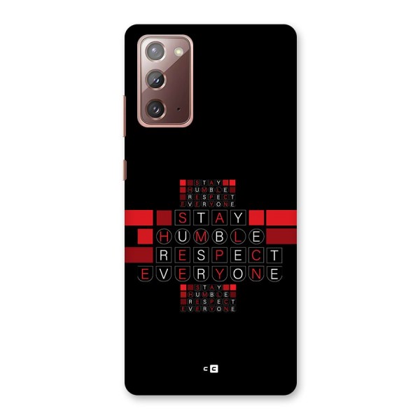 Humble Respect Back Case for Galaxy Note 20