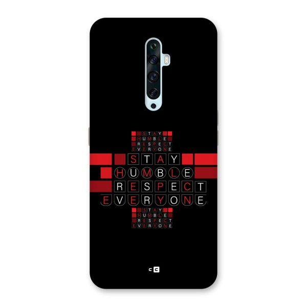 Humble Respect Back Case for Oppo Reno2 F