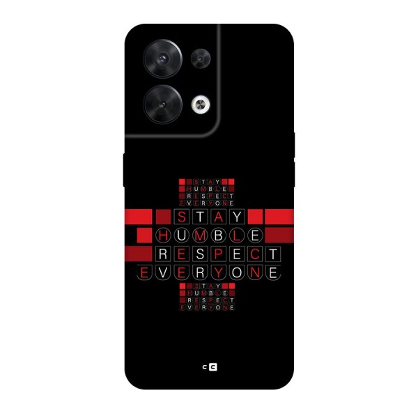 Humble Respect Back Case for Oppo Reno8 5G