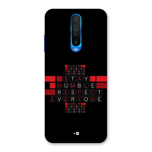Humble Respect Back Case for Poco X2