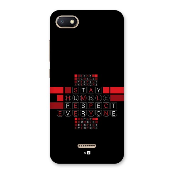 Humble Respect Back Case for Redmi 6A