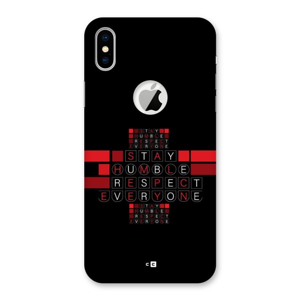 Humble Respect Back Case for iPhone X Logo Cut