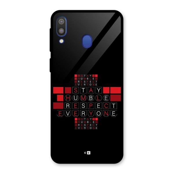 Humble Respect Glass Back Case for Galaxy M20