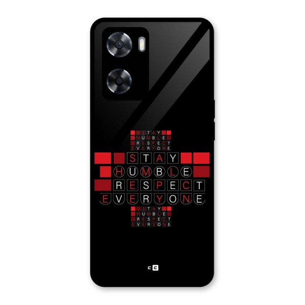 Humble Respect Glass Back Case for Oppo A57 2022