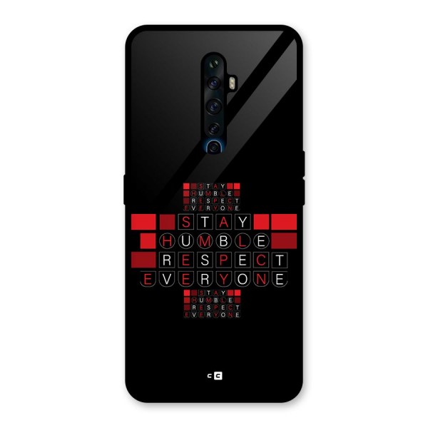 Humble Respect Glass Back Case for Oppo Reno2 F