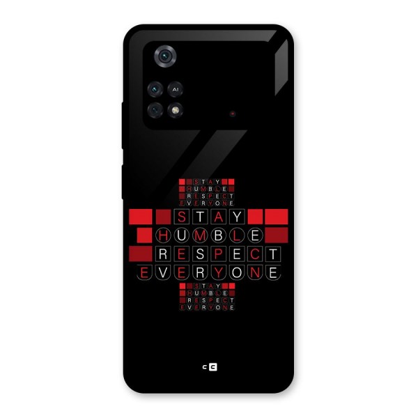 Humble Respect Glass Back Case for Poco M4 Pro 4G