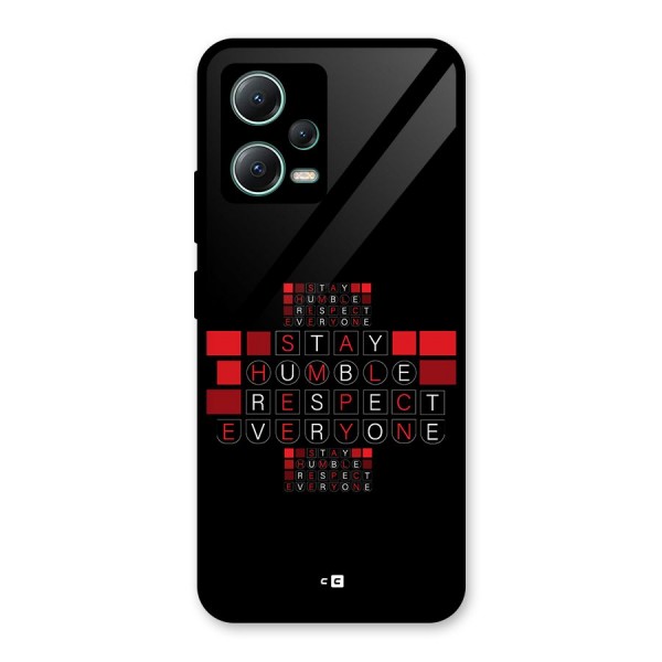 Humble Respect Glass Back Case for Poco X5