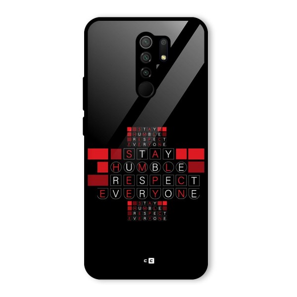 Humble Respect Glass Back Case for Redmi 9 Prime