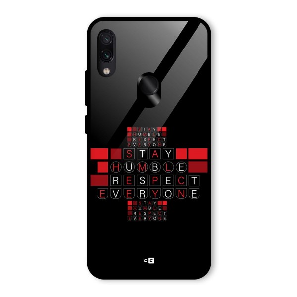 Humble Respect Glass Back Case for Redmi Note 7S