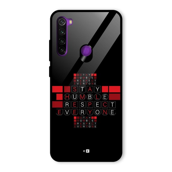 Humble Respect Glass Back Case for Redmi Note 8