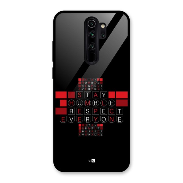 Humble Respect Glass Back Case for Redmi Note 8 Pro