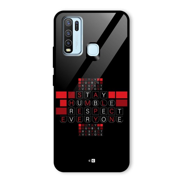 Humble Respect Glass Back Case for Vivo Y30