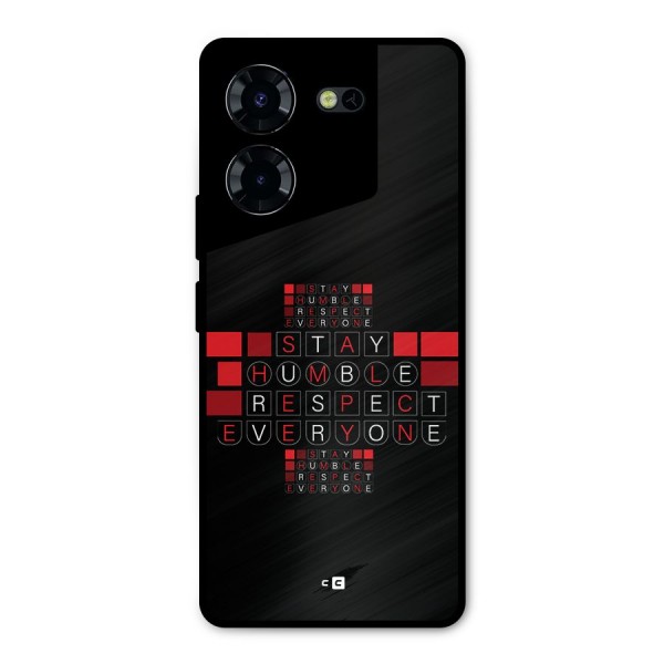 Humble Respect Metal Back Case for Tecno Pova 5 Pro 5G