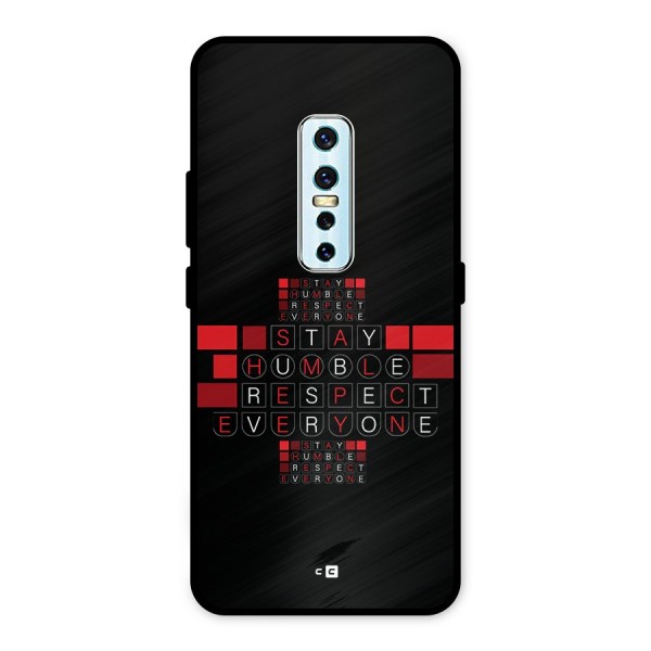 Humble Respect Metal Back Case for Vivo V17 Pro