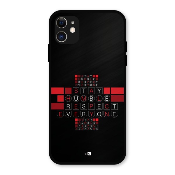 Humble Respect Metal Back Case for iPhone 11