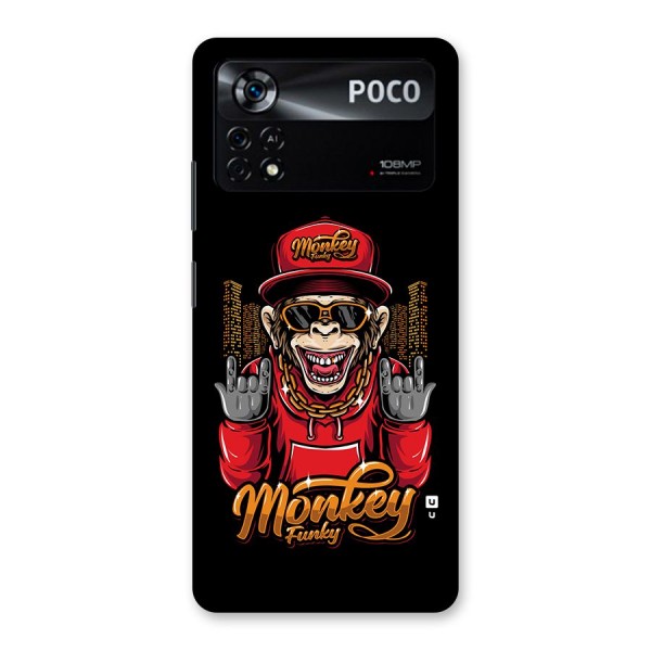Hunky Funky Monkey Back Case for Poco X4 Pro 5G