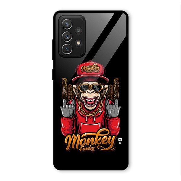 Hunky Funky Monkey Glass Back Case for Galaxy A72