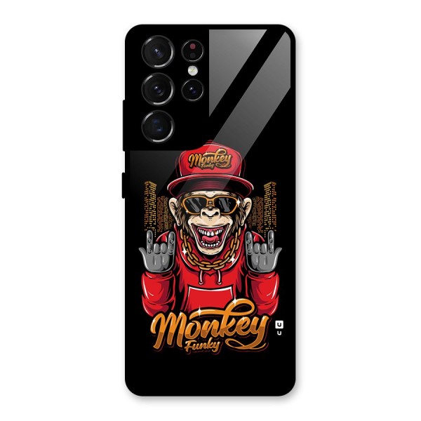 Hunky Funky Monkey Glass Back Case for Galaxy S21 Ultra 5G