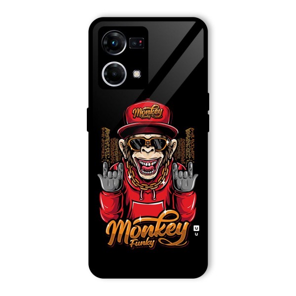 Hunky Funky Monkey Glass Back Case for Oppo F21s Pro 4G
