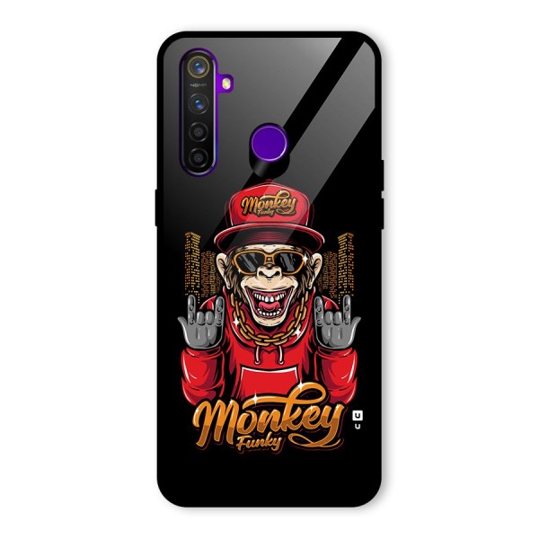 Hunky Funky Monkey Glass Back Case for Realme 5 Pro
