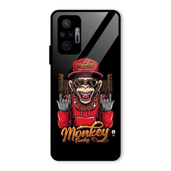 Hunky Funky Monkey Glass Back Case for Redmi Note 10 Pro Max
