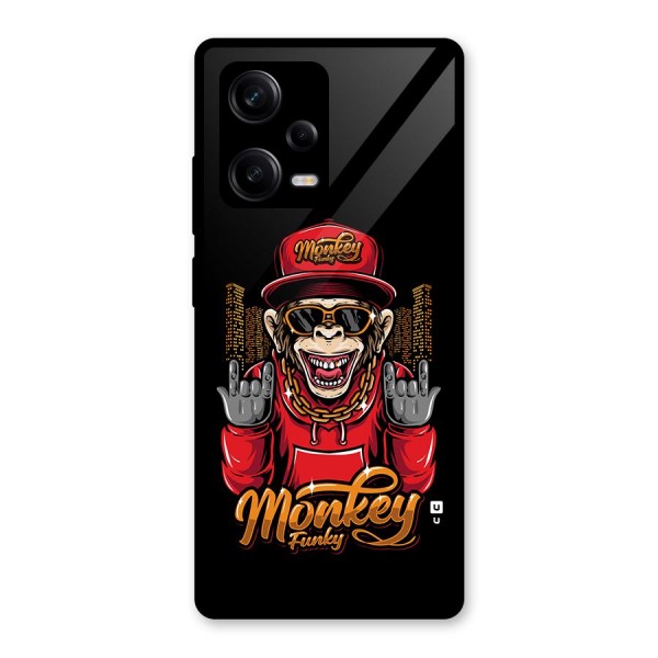 Hunky Funky Monkey Glass Back Case for Redmi Note 12 Pro