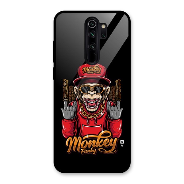Hunky Funky Monkey Glass Back Case for Redmi Note 8 Pro