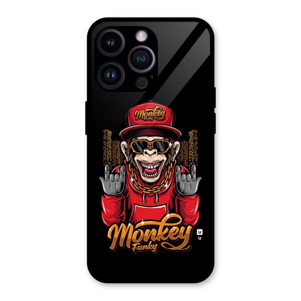 Hunky Funky Monkey Glass Back Case for iPhone 14 Pro Max