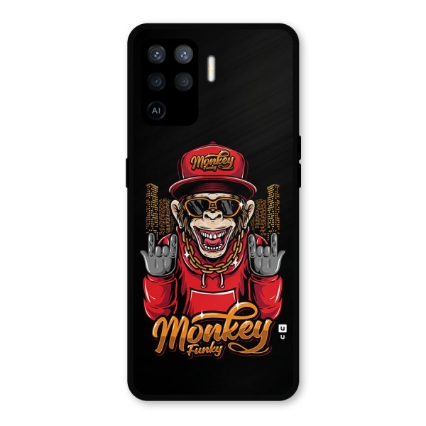 Hunky Funky Monkey Metal Back Case for Oppo F19 Pro