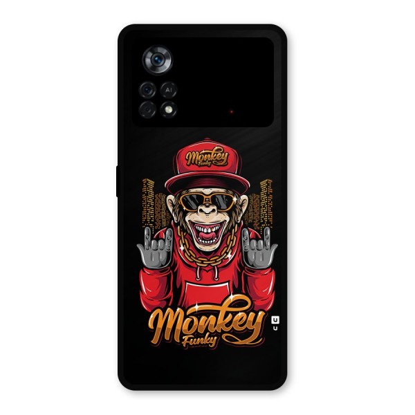Hunky Funky Monkey Metal Back Case for Poco X4 Pro 5G