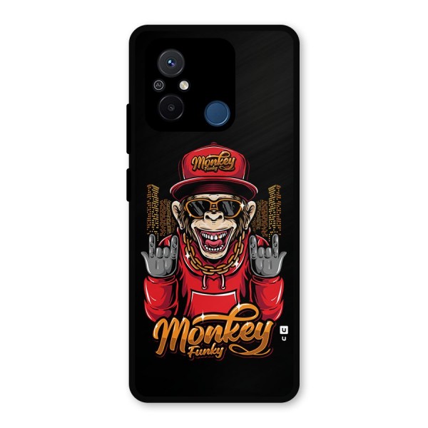 Hunky Funky Monkey Metal Back Case for Redmi 12C
