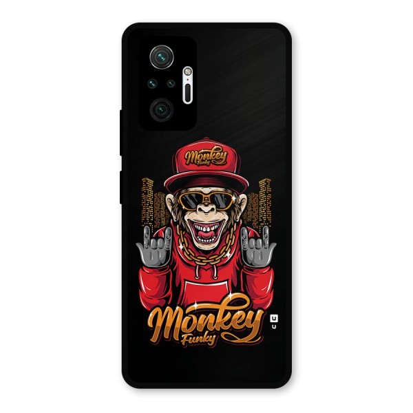 Hunky Funky Monkey Metal Back Case for Redmi Note 10 Pro