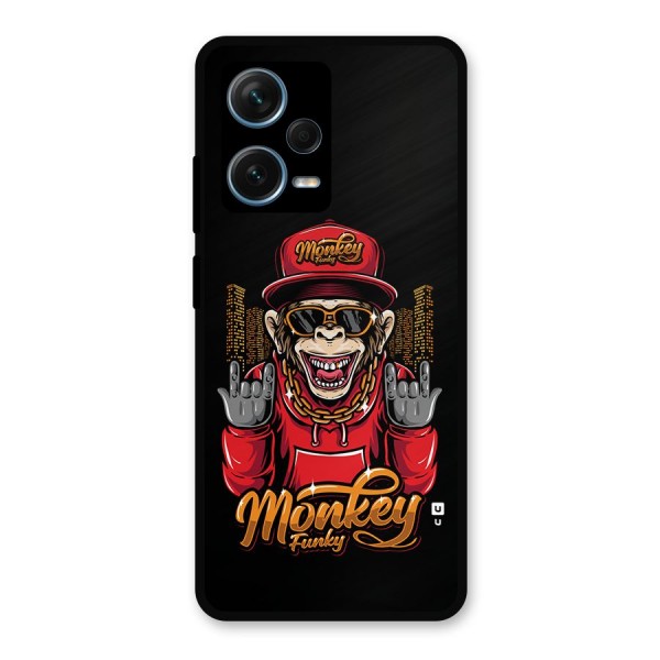 Hunky Funky Monkey Metal Back Case for Redmi Note 12 Pro Plus 5G