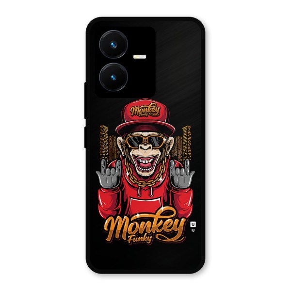 Hunky Funky Monkey Metal Back Case for Vivo Y22