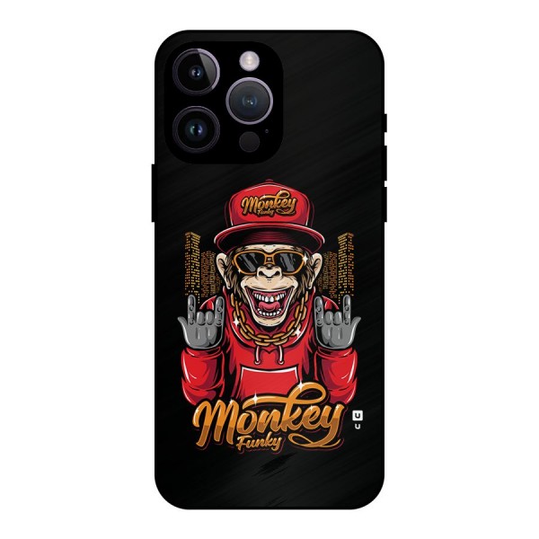 Hunky Funky Monkey Metal Back Case for iPhone 14 Pro Max