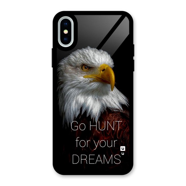 Hunt Your Dream Glass Back Case for iPhone X