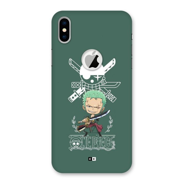 Hunter Zoro Sword Back Case for iPhone X Logo Cut
